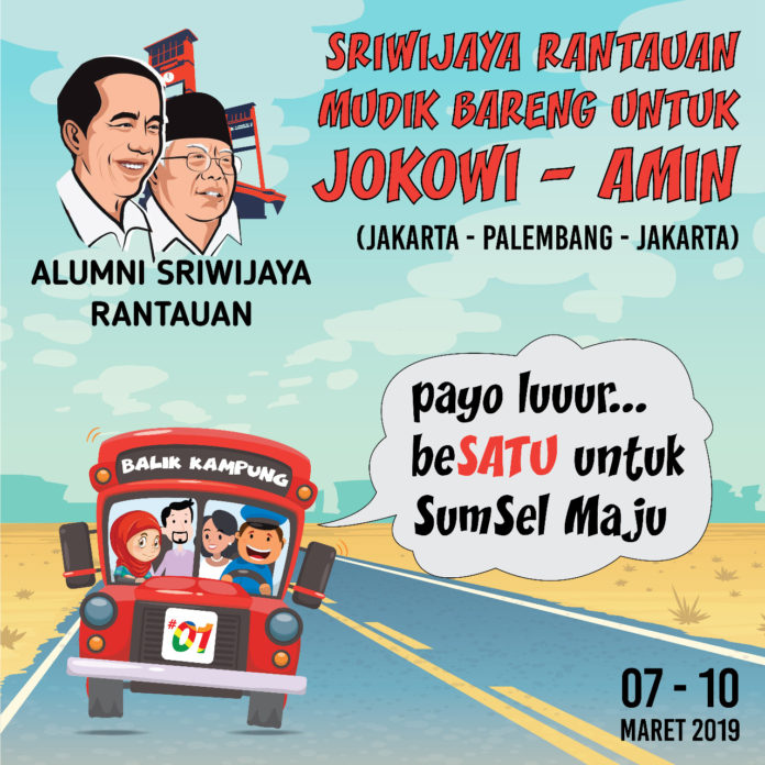 Ramai-ramai Mudik Untuk Ikuti Deklarasi Alumni SMA se-Palembang  Dukung Jokowi-Ma’ruf