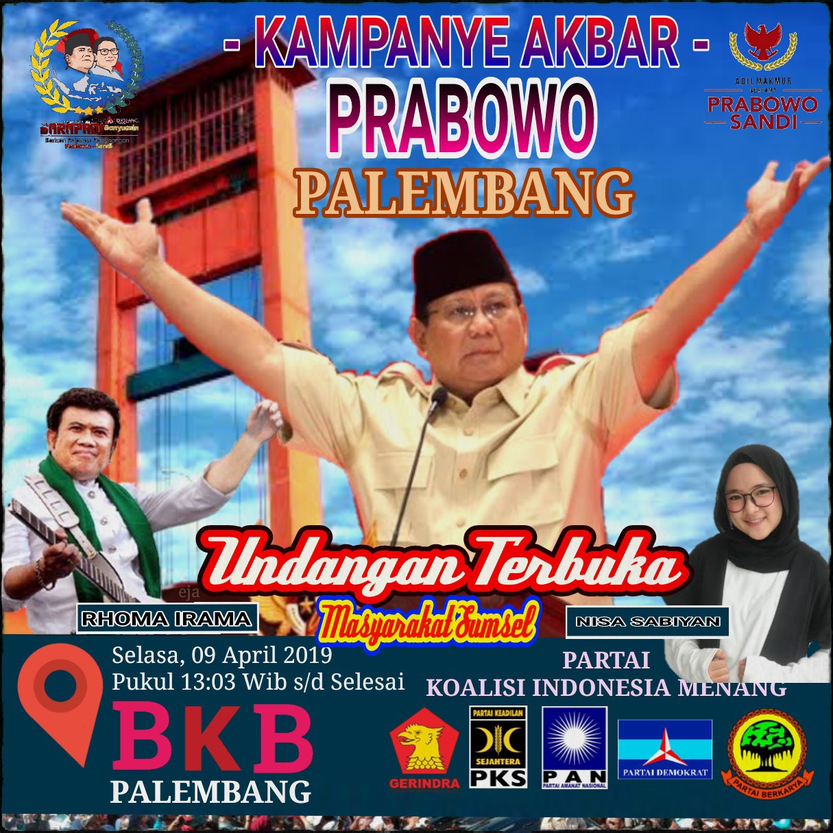 Kampanye Akbar Prabowo, Bagi Relawan yang ingin Ikut Konvoi, ini Rutenya
