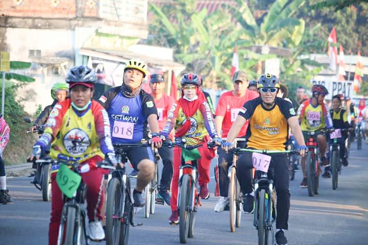 Lomba Sepeda Kejuangan dan Senam Sehat Turut Meriahkan HUT RI di Muba