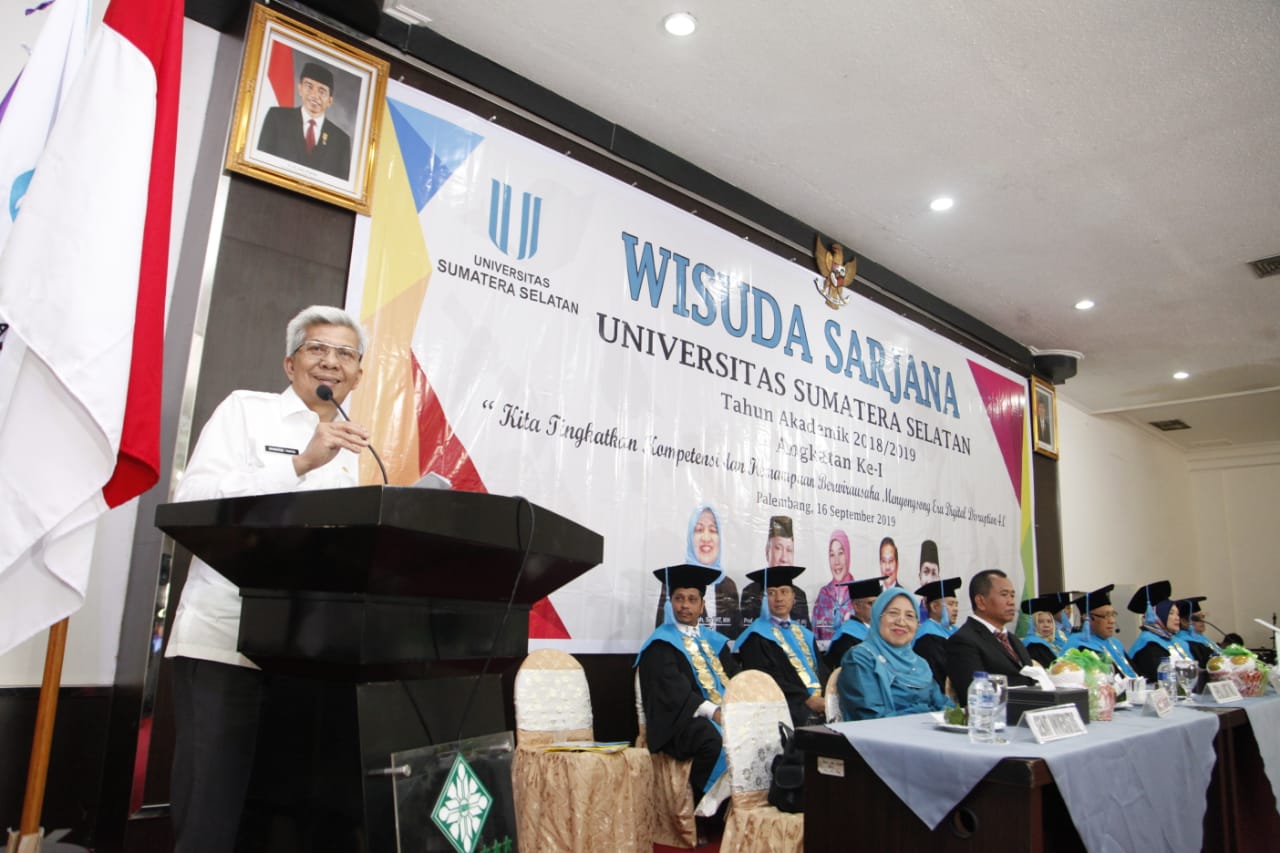 Hadiri Wisuda, Mawardi Yahya Apresiasi Universitas Sumatera Selatan
