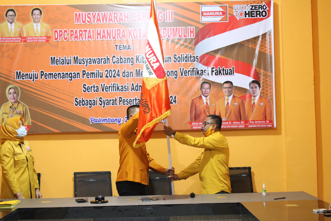 Hartono Hamid Kembali Jabat Ketua Hanura Prabumulih