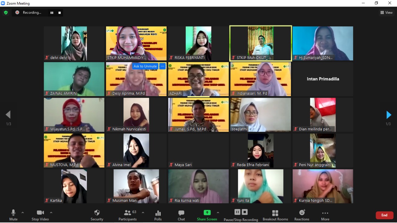 Ikuti Webinar Pelatihan Guru, STKIP Muhammadiyah OKUT Konsisten Wujudkan Pembelajaran Tatap Muka Yang Menarik