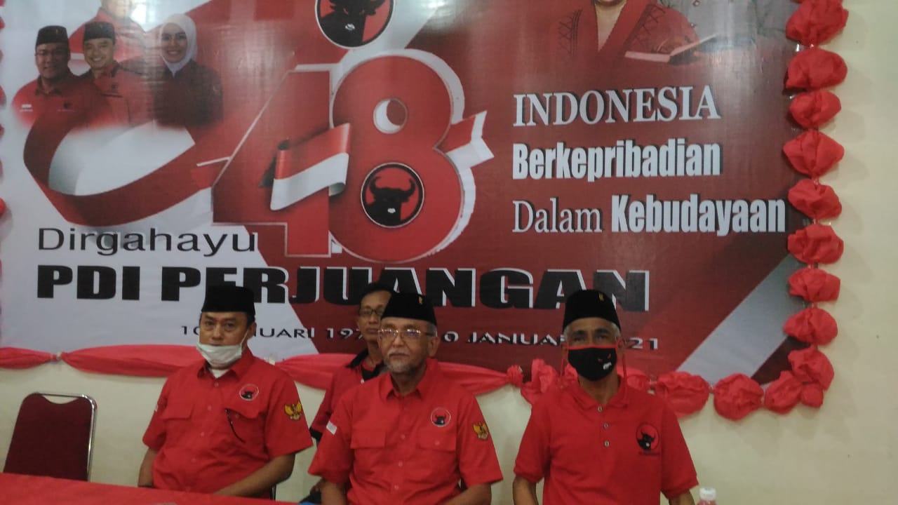 DPC PDI Perjuangan Kota Palembang Rayakan HUT ke-48 Secara Virtual se-Indonesia