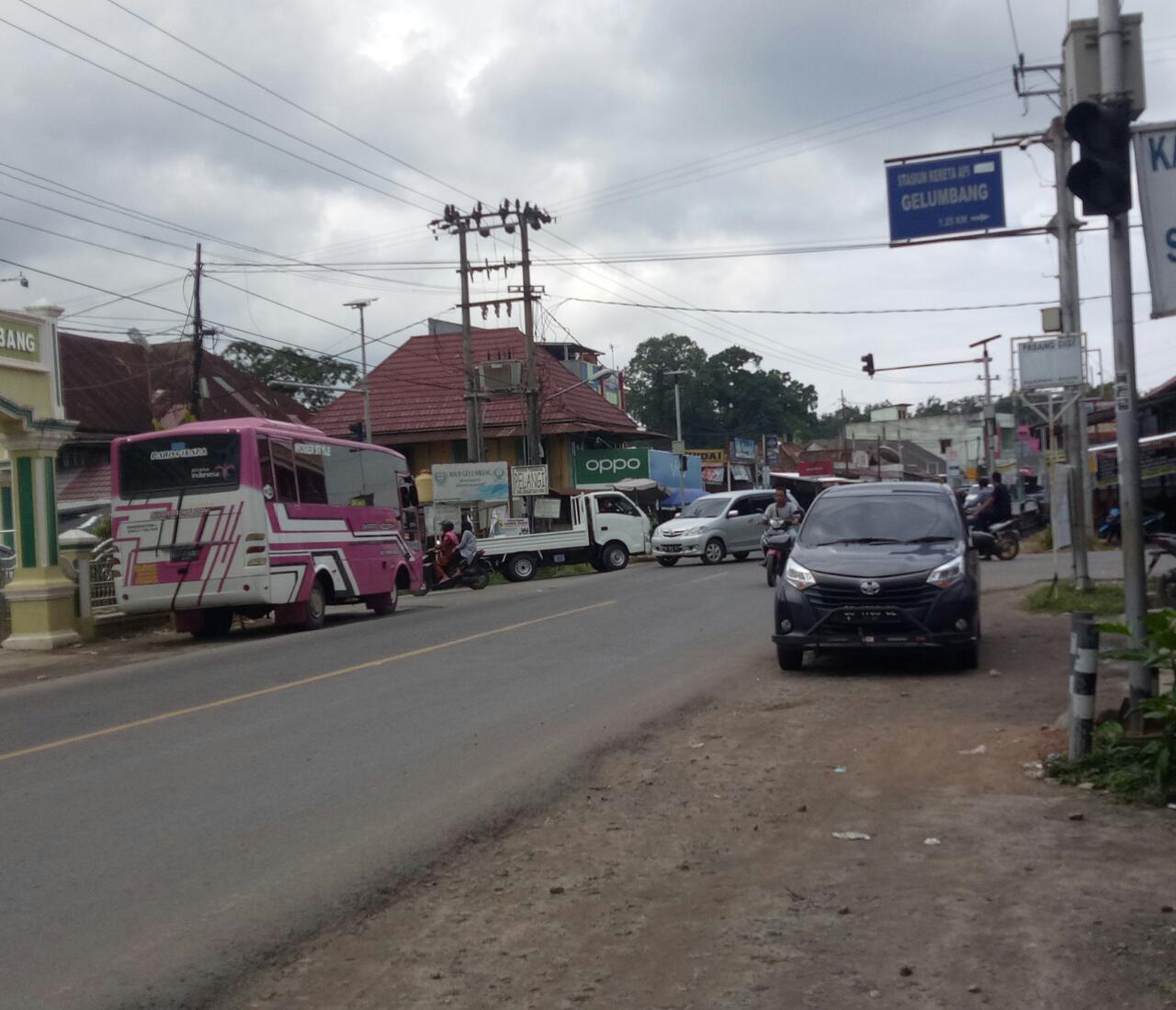 Warga Desak Jalan Simpang Empat Gelumbang Adanya Lampu Rambu Lalulintas Lengkap
