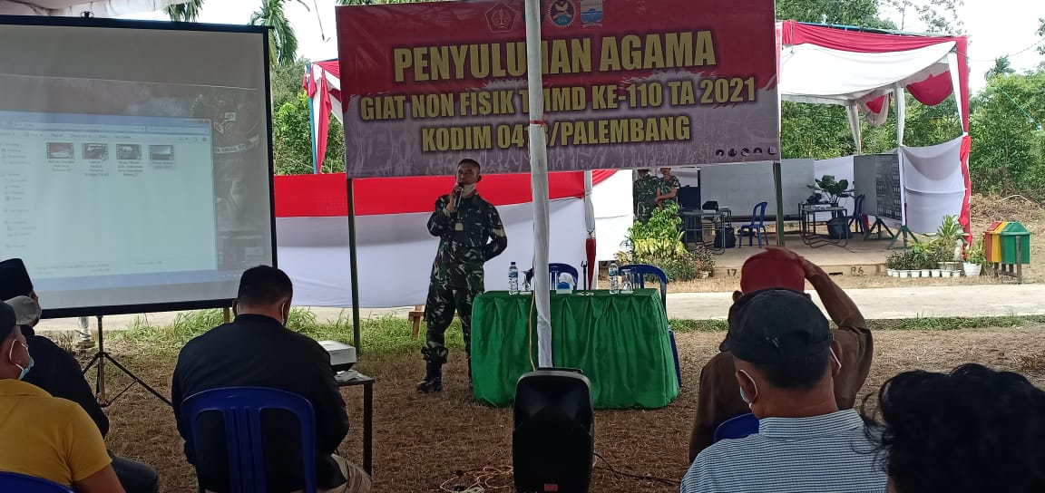 Satgas TMMD Kodim 0418 Palembang Beri Penyuluhan Agama di Lorong Sungai Jawi