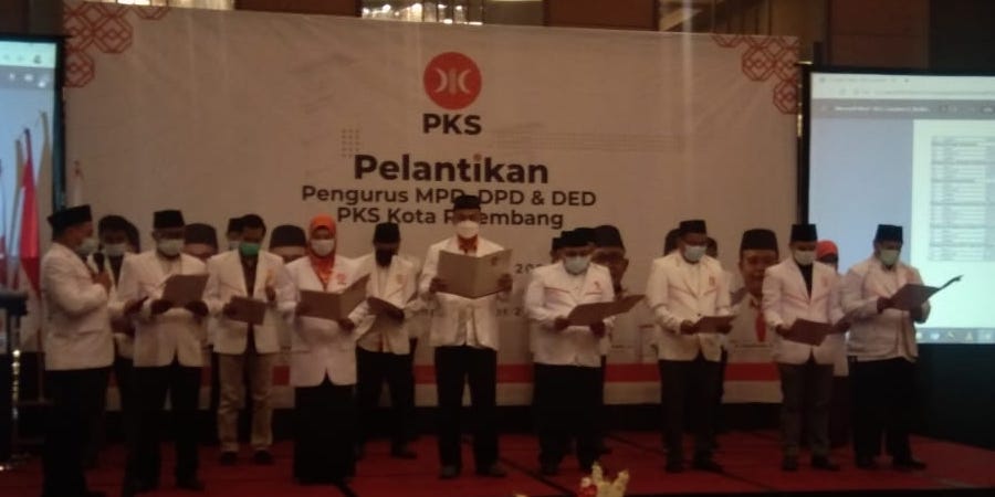 PKS Lantik Pengurus MPD DPD dan DED Kota Palembang