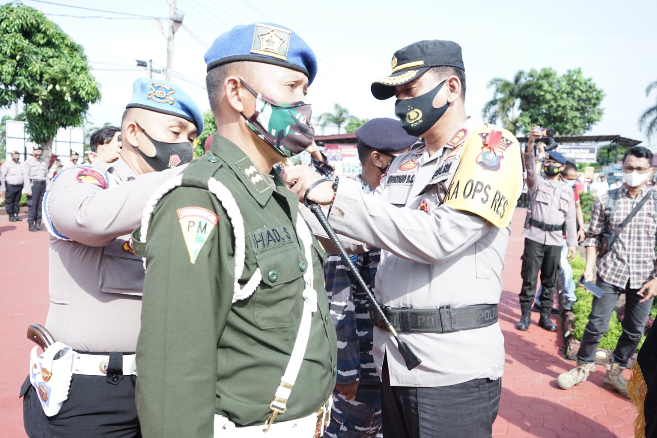 Kesiapan pengamanan Idul Fitri, Polres Asahan Laksanakan Apel Gelar Pasukan OPS