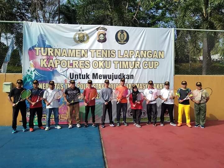 Wabup OKU Timur Hadiri Pembukaan Turnamen Tenis HUT BHAYANGKARA Ke-75