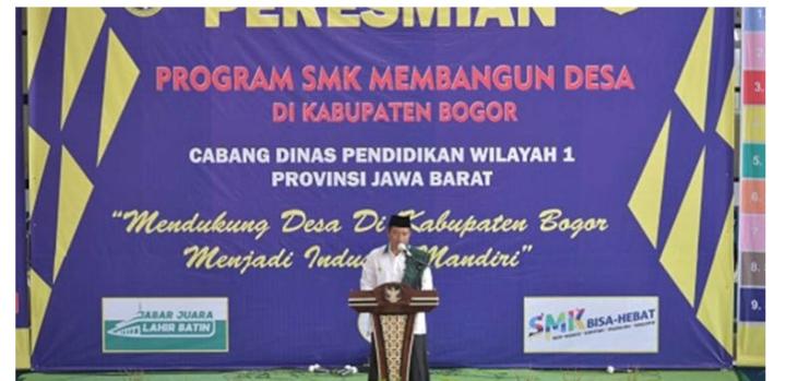 Uu Ruzhanul Resmikan Program SMK Membangun Desa di Kabupaten Bogor
