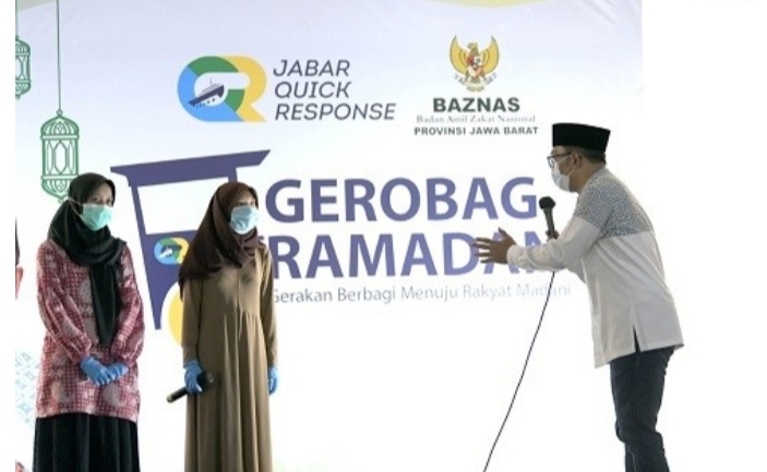 Gerobag Ramadan JQR – Baznas, Ridwan Kamil: Berbagi Kebahagiaan dengan Sesama