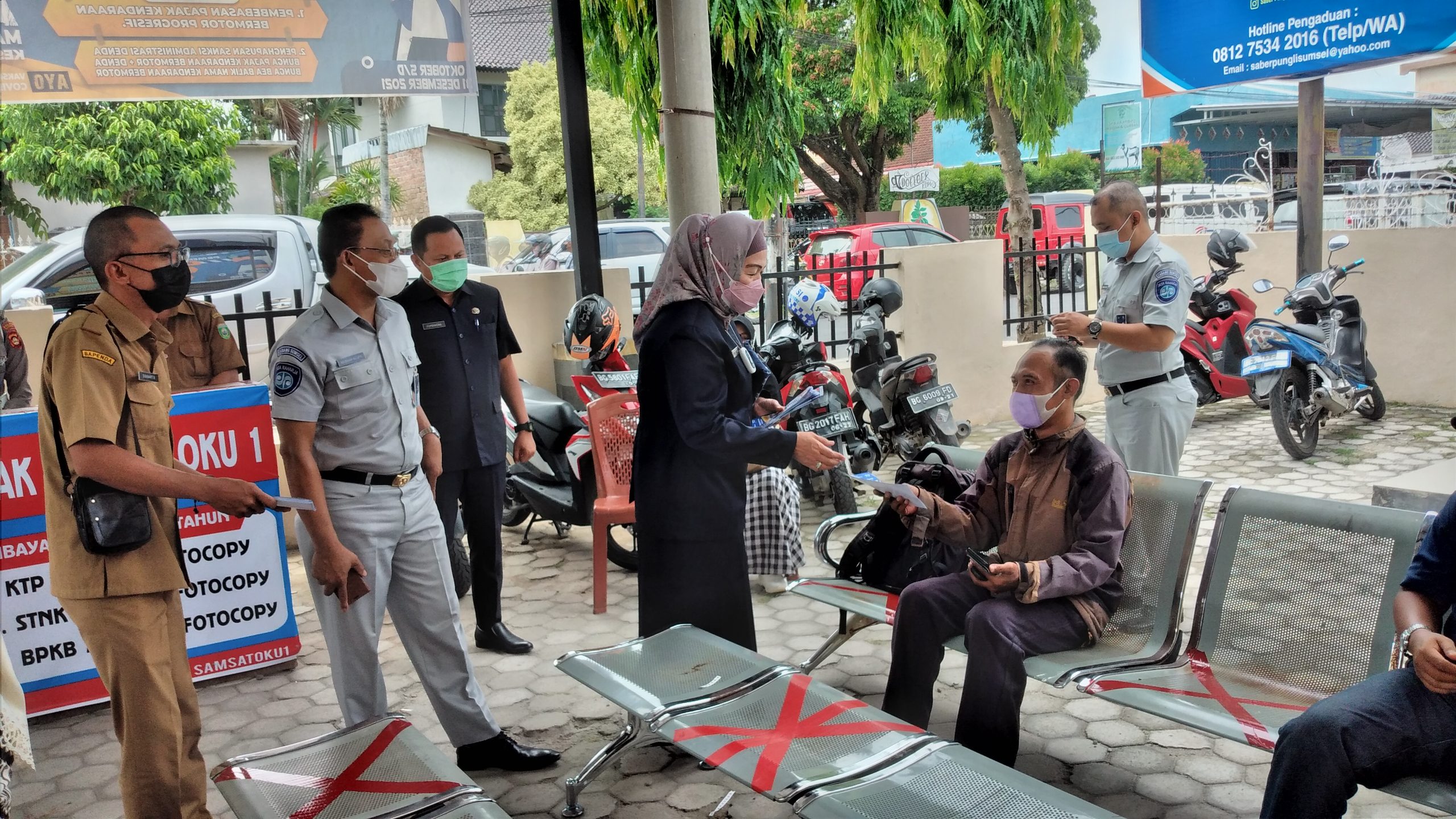 Tim Pembina Samsat Sumsel Tinjau Pelaksanaan Pemutihan Pajak Kendaraan Di Samsat OKU 1 Baturaja