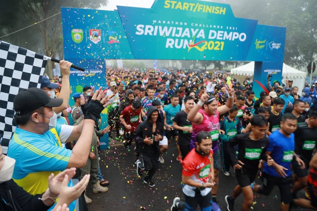 Sriwijaya Dempo Run 2021 Sukses, Ribuan Pelari  Dalam dan Luar Sumsel Ikut Meramaikan