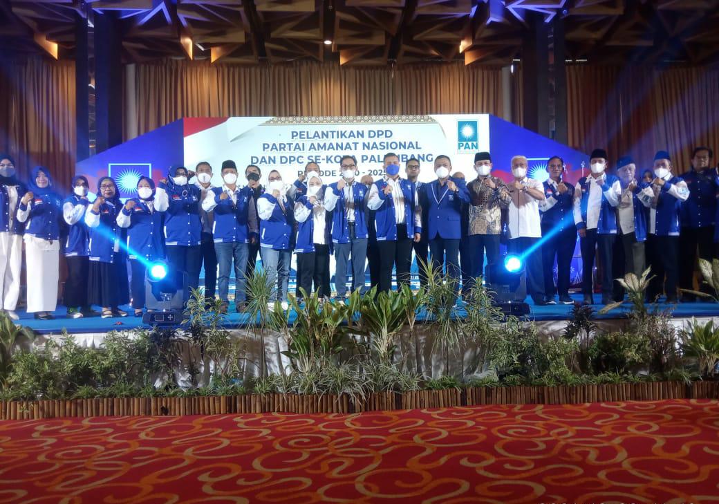 DPD dan DPC PAN se-Kota Palembang dilantik, Rabu (8/12)