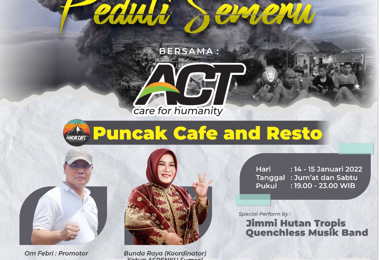 Puncak Cafe and Resto Palembang Dipilih Jadi Tempat Berkumpulnya Para Penggiat Sosial