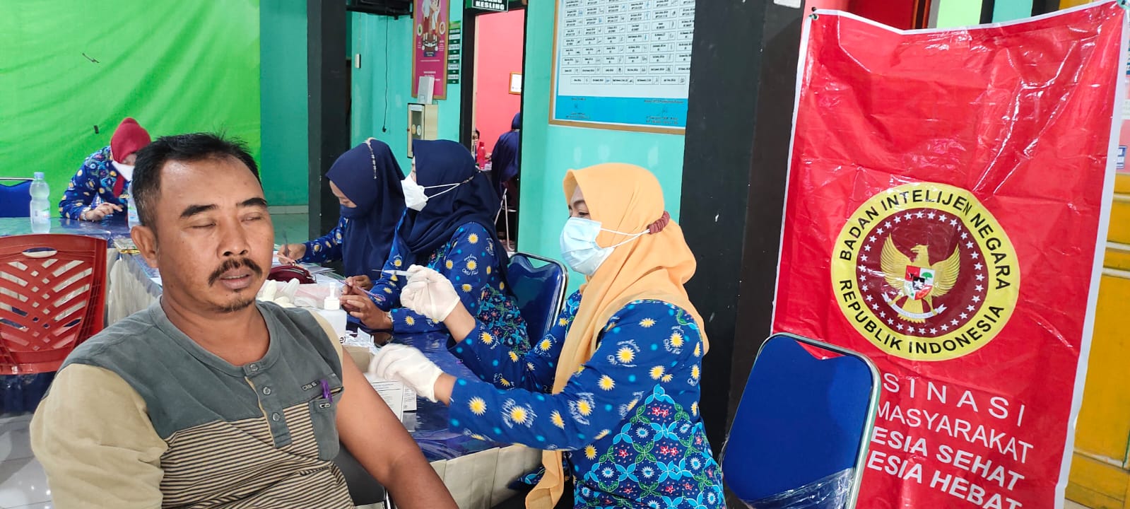 Dukung Herd Imunity, Binda Sumsel Gelar Vaksin di Puskesmas Rasuan Kecamatan Madang Suku I
