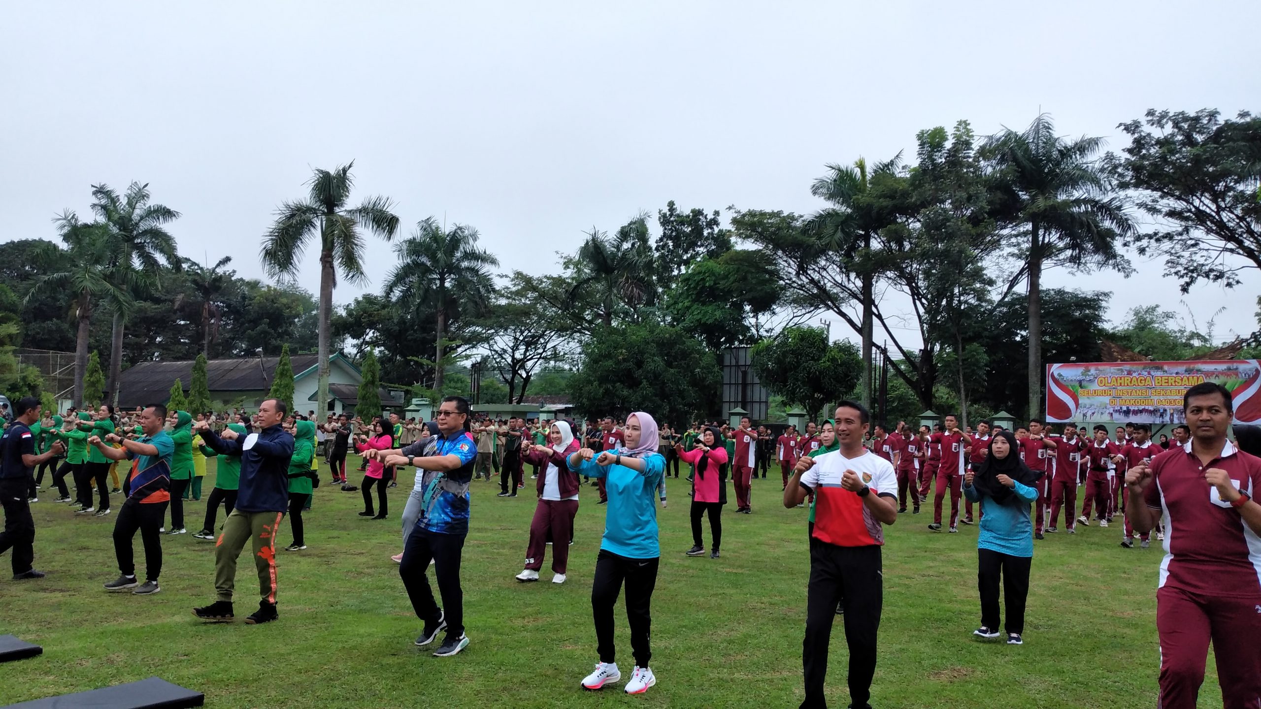 Kodim 0403/OKU  Jalin Silaturahmi Lewat Olahraga Bersama