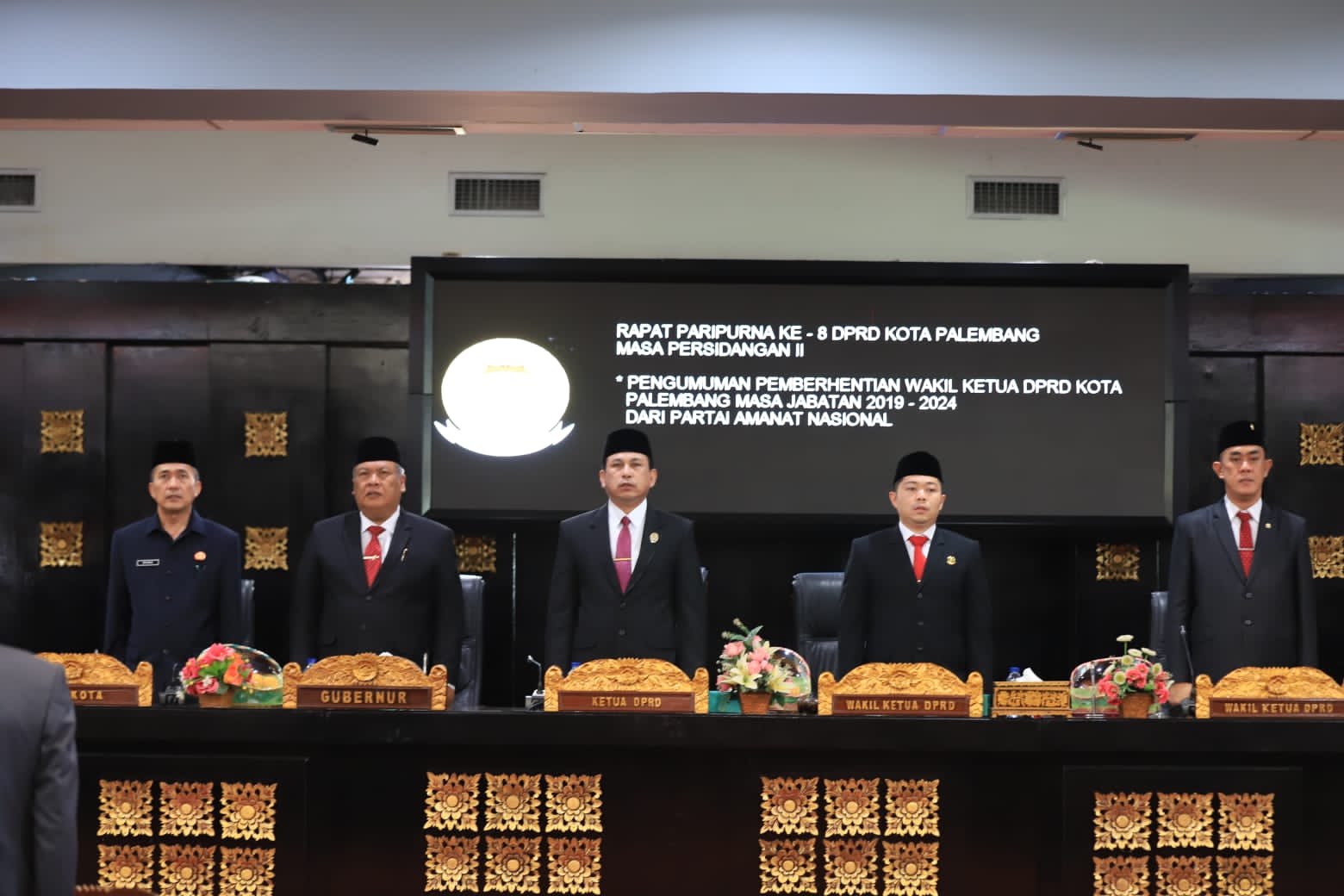 Rapat Paripurna MP II Terkait Pengumuman Pemberhentian Wakil Ketua DPRD Kota Palembang dari Partai Amanat Nasional