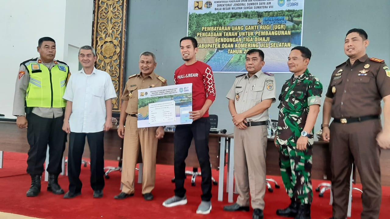 BBWS Sumatera Vlll Ganti Rugi Tanah Milik Warga Disekitaran Bendungan Tiga Dihaji