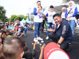 Libur Akhir Pekan, Gubernur Olahraga Bareng Ribuan Warga OKU